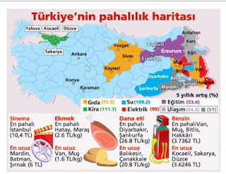 Trkiye'nin Pahallk Haritas.. (Bilgi)